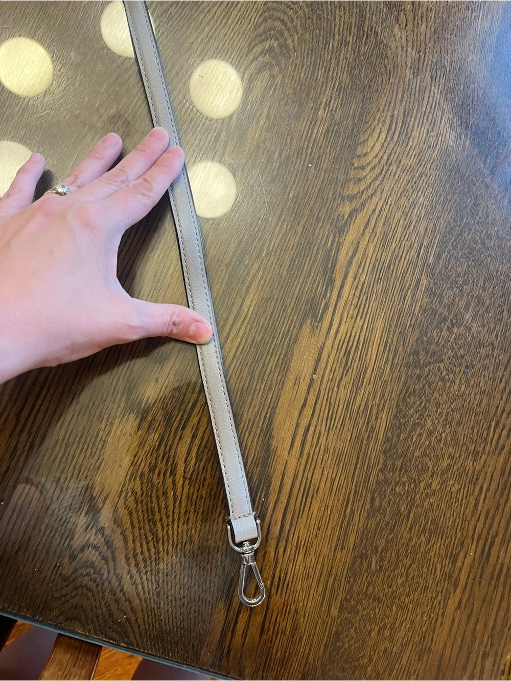 Kate Spade Light Gray Crossbody Purse Strap